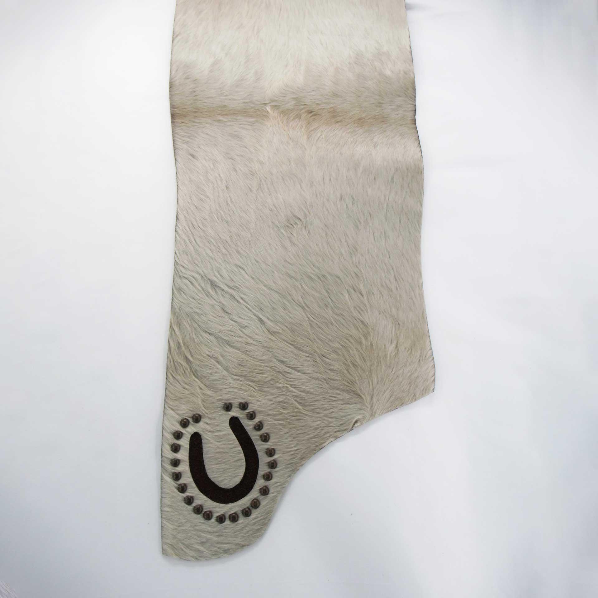 Champagne Color Hide Runner with Cut-In Pony Shoes