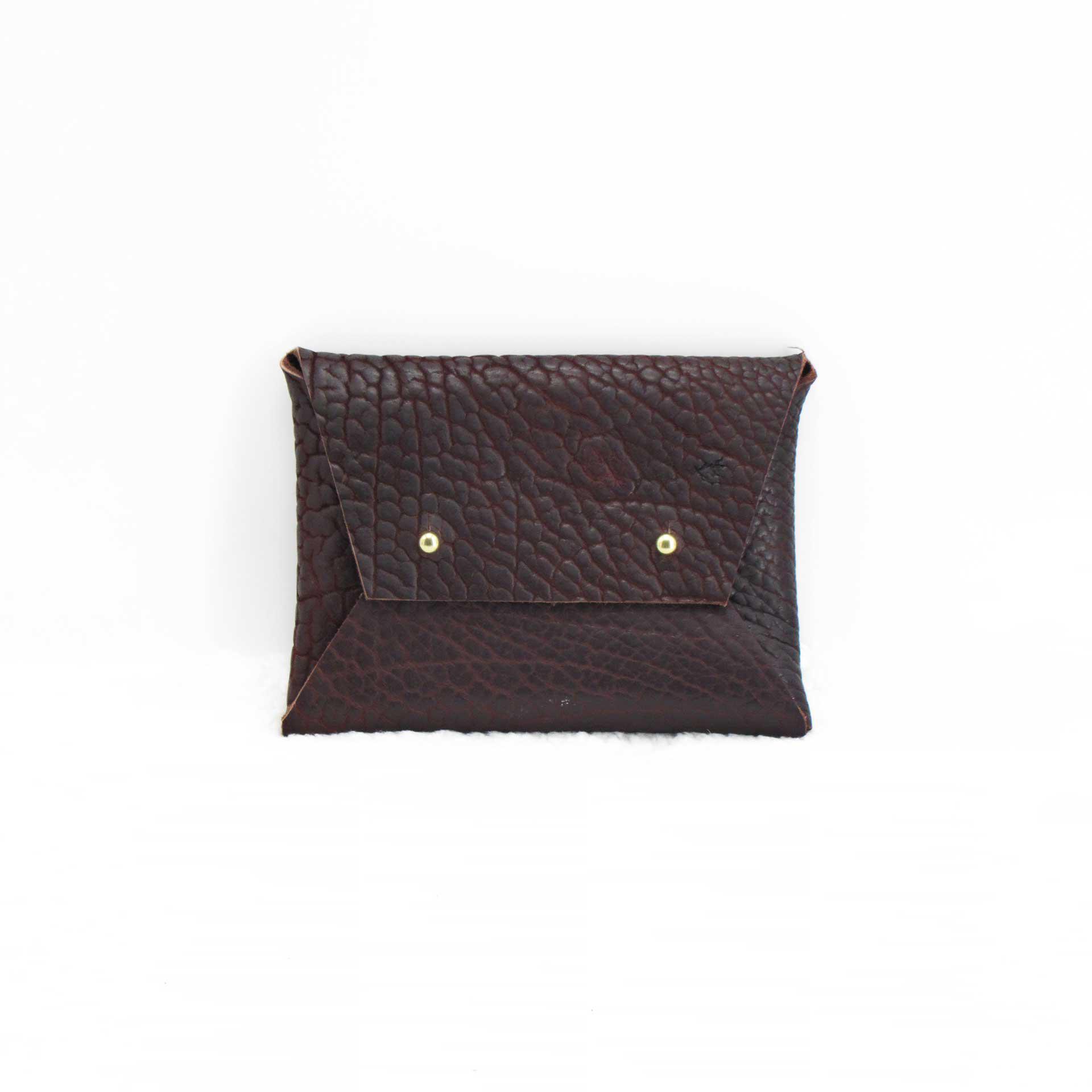 Versatile Buffalo Leather Envelope Clutch