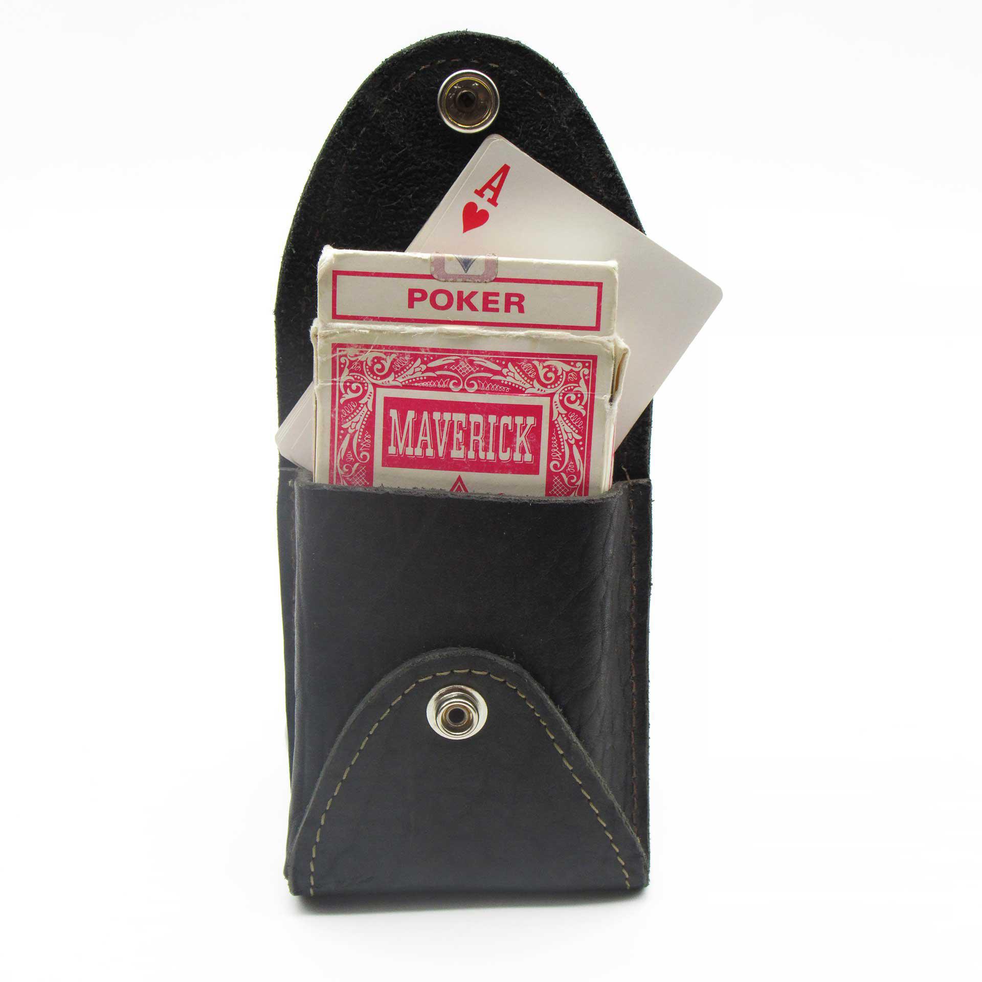 Buffalo Leather Playing Card Case