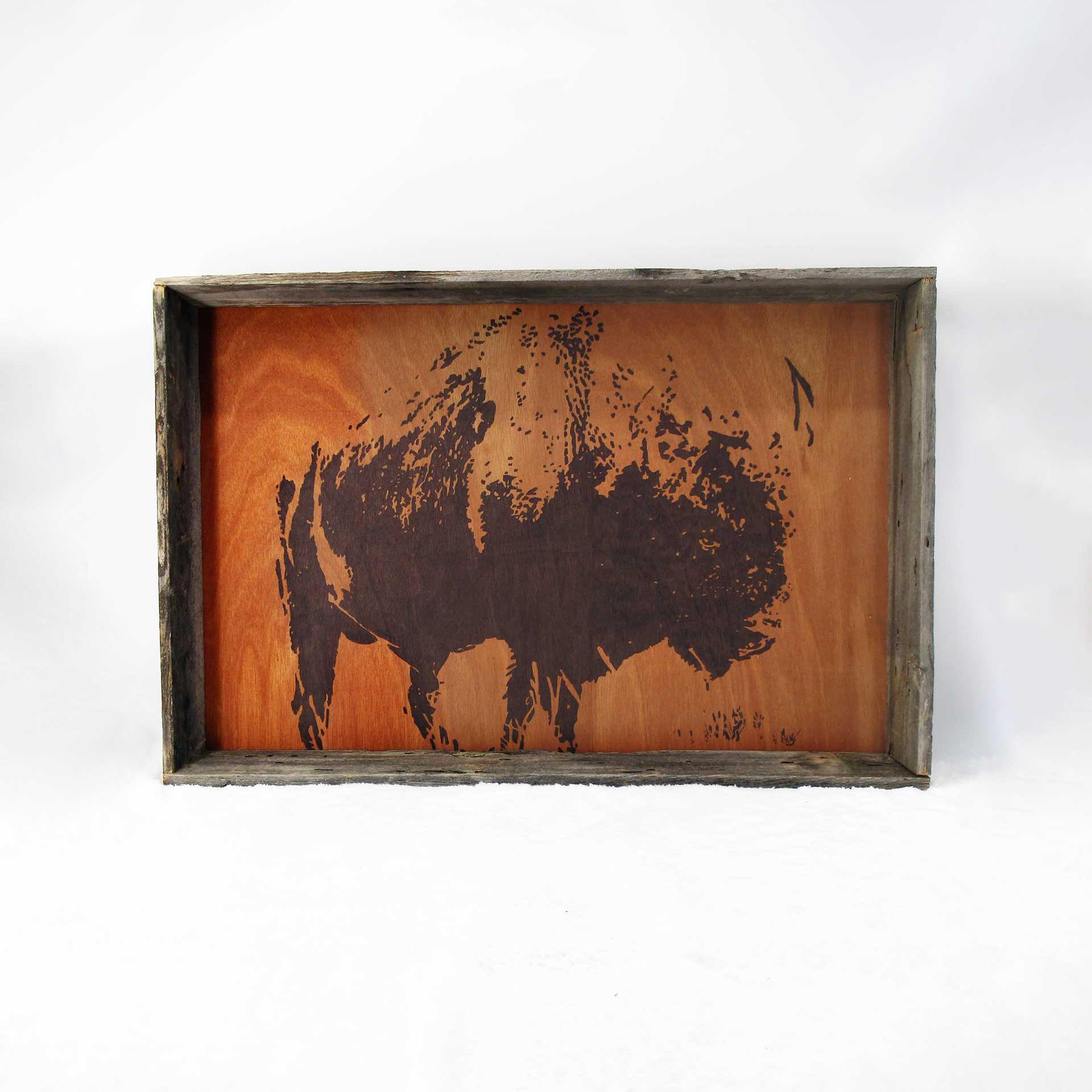 Buffalo Original Ink on Wood
