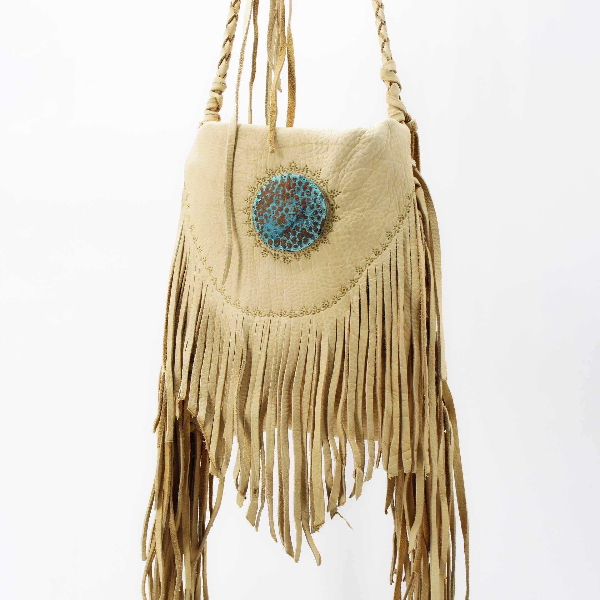 The Arena Handtooled Leather Fringe Purse