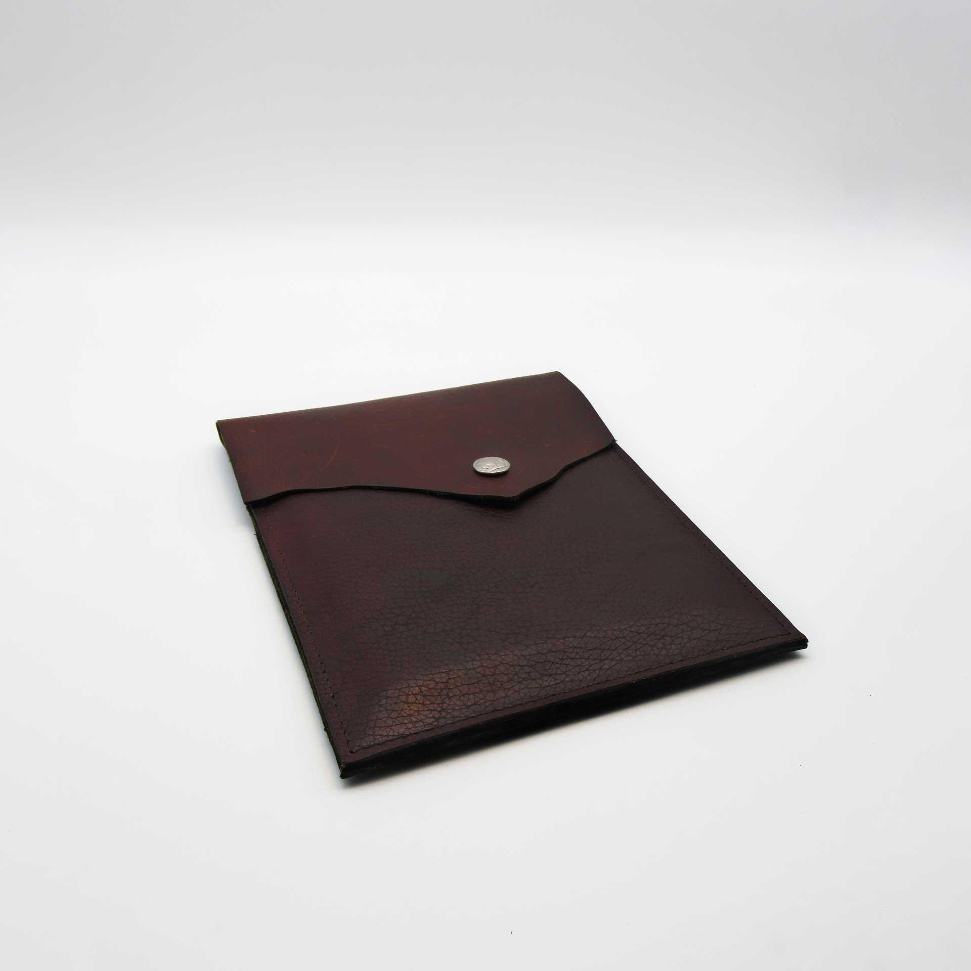 Buffalo Leather iPad Vertical Case w/Snap Closure and Back Pocket