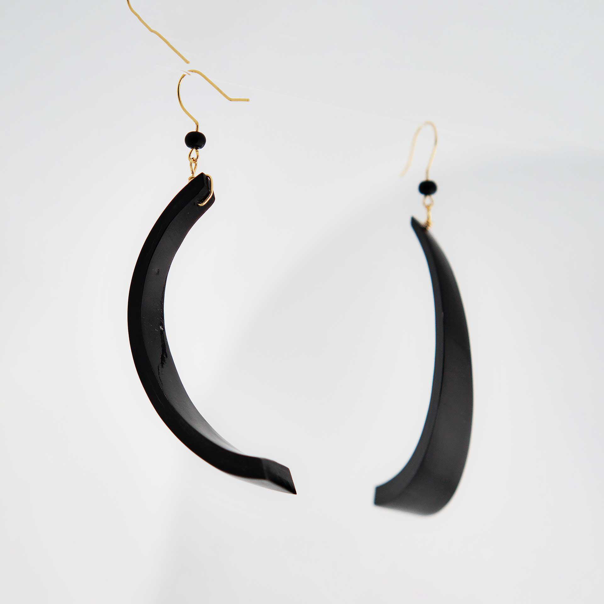 Large Bison Horn Drop 2 Earrings