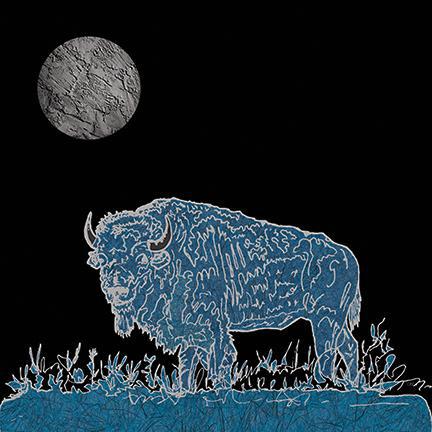 "Blue Moon Buffalo" Canvas Art Print