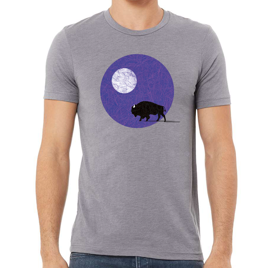 Purple Moon Buffalo Short Sleeve T-Shirt - Storm
