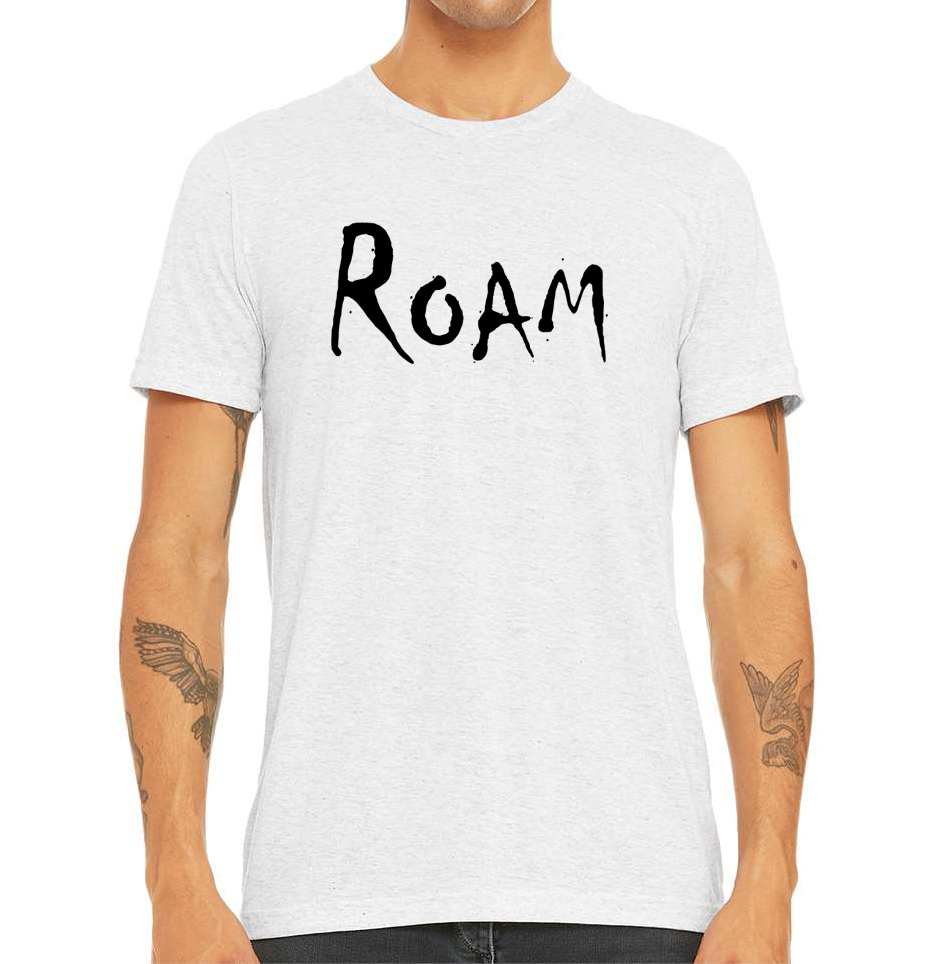 "ROAM" Unisex Short Sleeve T-Shirt - White Fleck