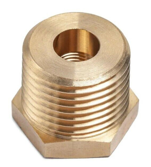 BRASS HEX BUSHING REDUCING NPT THREADS PIPE FITTING 1/2 MALE X 1/8 FEMALE