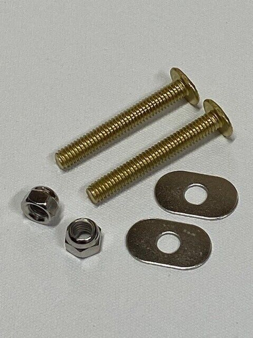 Oval Closet Bolts, 5/16" x 2-1/4", Solid Brass, ProPlus #192258