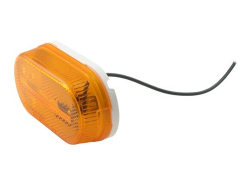 Trailer Clearance Marker Light Reflector Amber Oval Single Wire