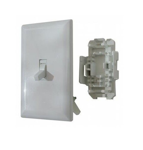 White Self Contained Toggle Light Switch Snap w/ Plate WDR Mobile Home Camper RV