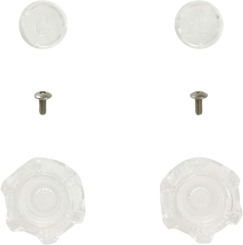 Valterra PF287015, Phoenix Faucets Acrylic Clear Crystal Knobs Hot/Cold Set Of 2