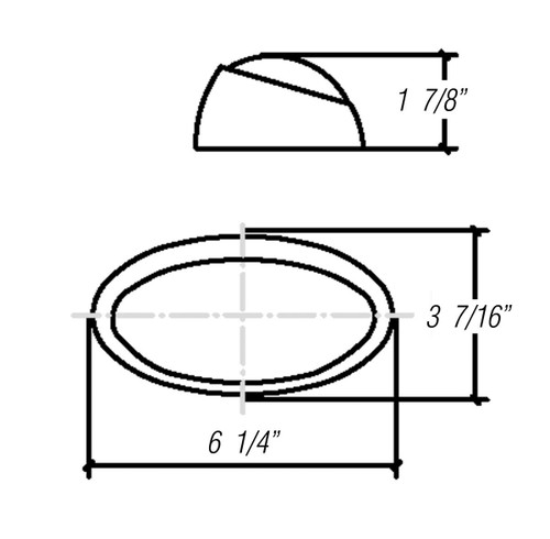 Optronics RVPL7A RV Camper Amber Oval 12v Porch Utility Light White w/ Switch