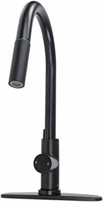 EMPIRE SINGLE LEVER KITCHEN FAUCET BLACK WITH PULL DOWN SPOUT