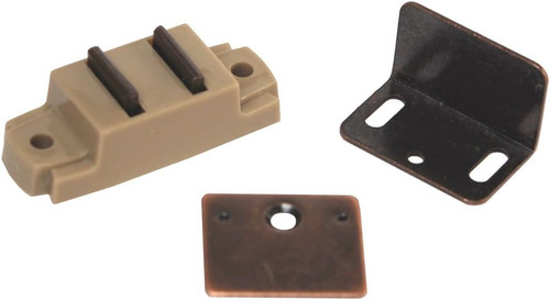Magnetic Catch with Flat and Right Angle Plates, Cabinet Hardware