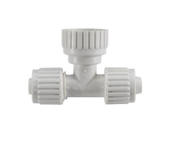 Flair It 1/2" Plastic PEX Comp. x 1/2" Compression x 3/4" Female Swivel Tee