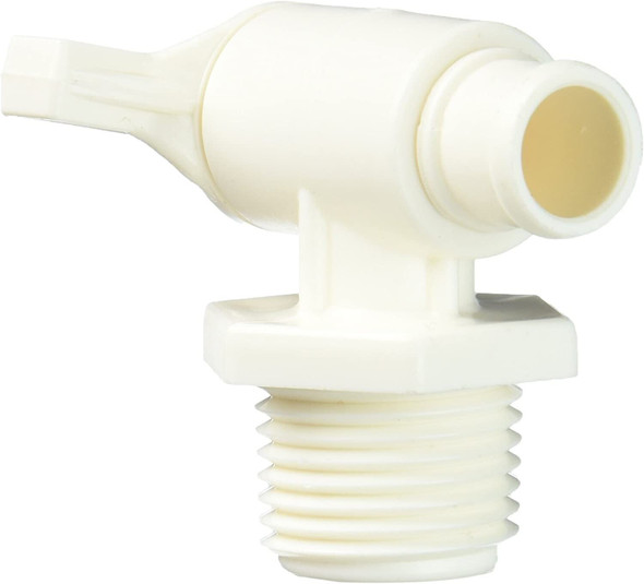 New White RV Camper Motorhome Plastic Tank Drain Valve 1/2 Inch Male Threaded