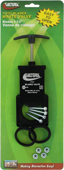 Valterra T1001VP Bladex 1-1/2" Waste Valve with Metal Handle RV Camper Trailer