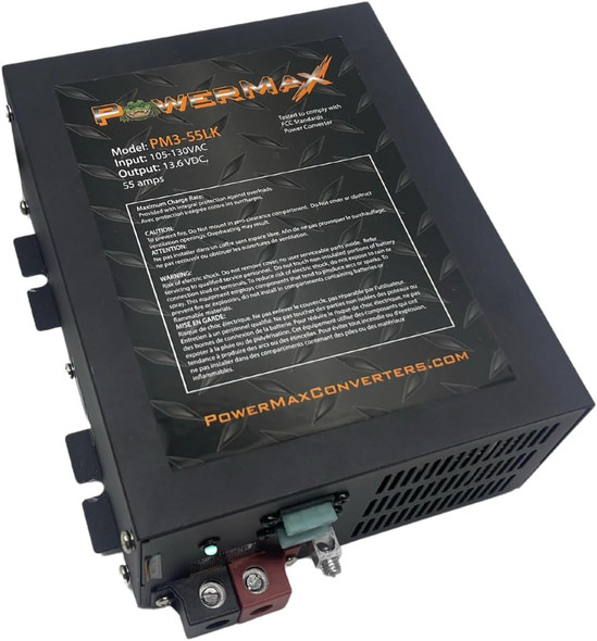 Powermax RV Converter | 55 Amp | 12V Power Converter with Built-in 4 Stage Smart Battery Charger