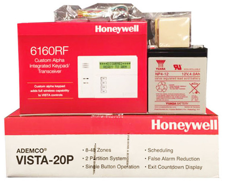 Honeywell Ademco Vista 20P, 6160RF, Battery, Siren, RJ31X Jack and Cord (Hybrid)