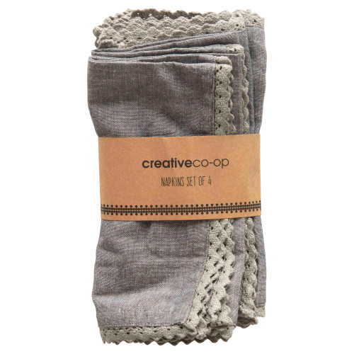 Charcoal Cotton Napkins Charcoal Cotton Napkins