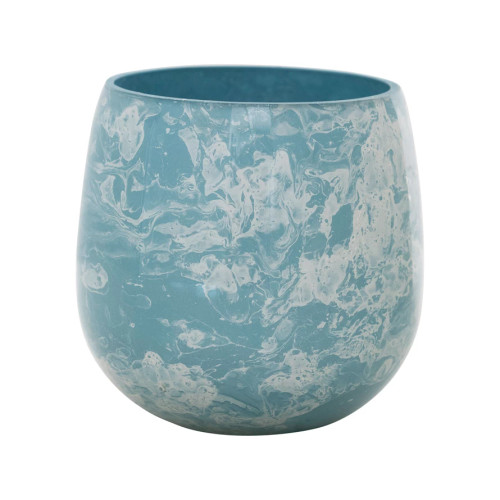 small blue vase