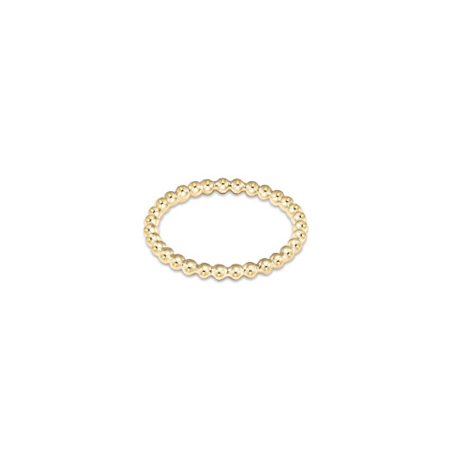Classic Gold 2mm Beaded Ring