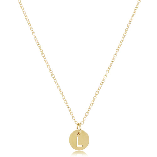16" Necklace Gold - Respect Small Gold Disc - L