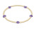 Signature Cross Small 2mm Gold Bracelet - Purple