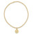 Classic Gold 2mm Bracelet - Respect Small Gold Disc - J