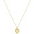 16" Necklace Gold - Respect Small Gold Disc - M