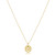 16" Necklace Gold - Respect Small Gold Disc - C