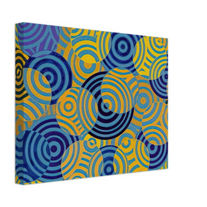 Antonio Asis  Interferences en bleu et jaune No 642  1963 Canvas