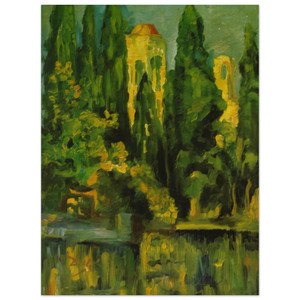 Salvador Dali  VILABERTRIN CHURCH TOWER 1919 Wood Print