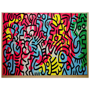 Keith Haring  UNTITLED 1987 N2 Wood Print