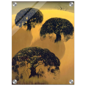 Eyvind Earle  Three Oaks Acrylic Print