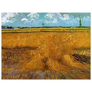 Vincent van Gogh  Wheatfield with Sheaves Aluminum Print
