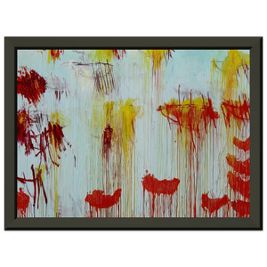 Cy Twombly  Lepanto Part XI Premium Metal Framed Art Print / Poster