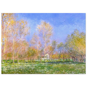 claude monet  Springtime in Giverny Fine Art Poster / Art Print