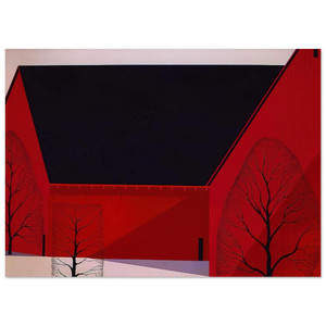 Eyvind Earle  Western Barns Fine Art Poster / Art Print