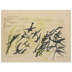 Henri Michaux  Composition  Surrealism Tachisme Wood Print