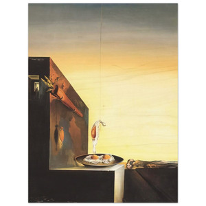 Salvador Dali  EGGS ON PLATE WITHOUT THE FLAT Wood Print