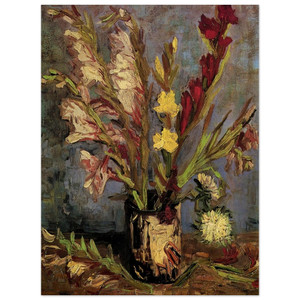 Vincent van Gogh  Vase with Gladioli Wood Print