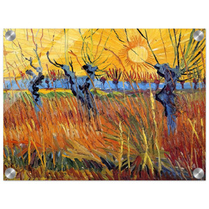 Vincent van Gogh  Pollard Willows and Setting Sun Acrylic Print