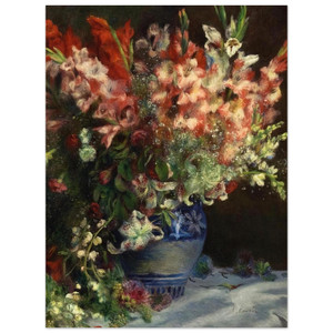 PierreAuguste Renoir  Gladiolas in a Vase Aluminum Print