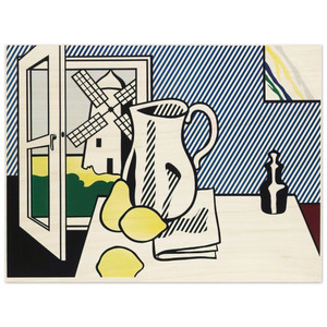 Roy Lichtenstein  STILL LIFE WITH WINDMILL 1974 Wood Print