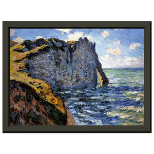 claude monet  The Manneport Premium Metal Framed Art Print / Poster