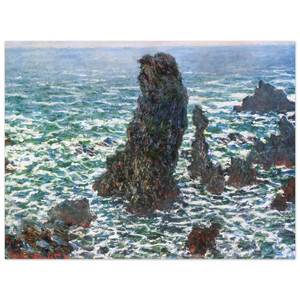 claude monet  The Pyramids of Port Coton BelleIleenMer Aluminum Print