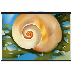 Georgia O'Keeffe Pink Shell with Seaweed Matte Paper Poster with Hanger