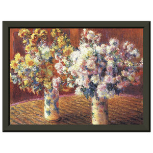 Monet Chrysanthemums Premium Metal Framed Art Print / Poster