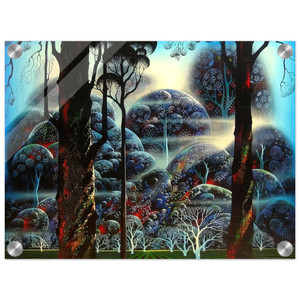 Eyvind Earle  Mist in the Dark Woods Acrylic Print